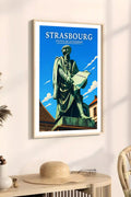 Affiche Strasbourg Statue de Gutenberg