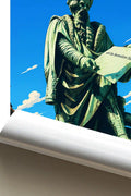 Affiche Strasbourg Statue de Gutenberg