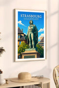 Affiche Strasbourg Statue du Général Kléber