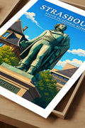 Affiche Strasbourg Statue du Général Kléber