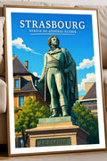 Affiche Strasbourg Statue du Général Kléber