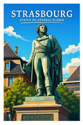 Affiche Strasbourg Statue du Général Kléber