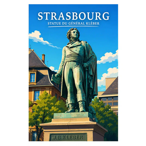 Affiche Strasbourg Statue du Général Kléber