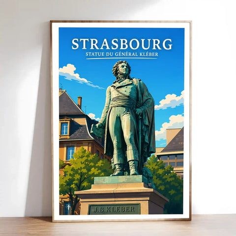 Affiche Strasbourg Statue du Général Kléber