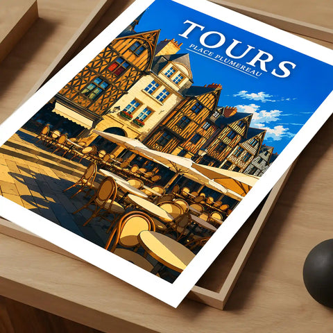 Affiche Tours Place Plumereau