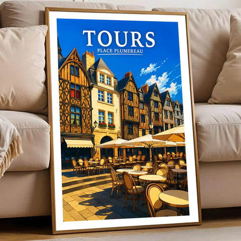 Affiche Tours Place Plumereau