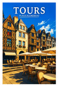 Affiche Tours Place Plumereau