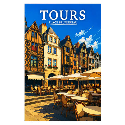 Affiche Tours Place Plumereau