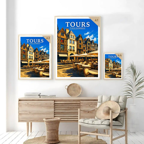 Affiche Tours Place Plumereau