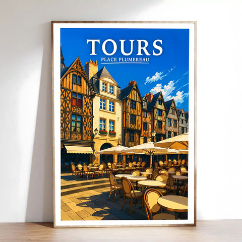 Affiche Tours Place Plumereau