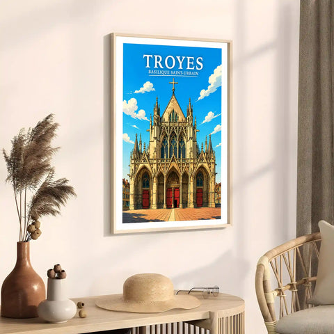 Affiche Troyes Basilique Saint-Urbain