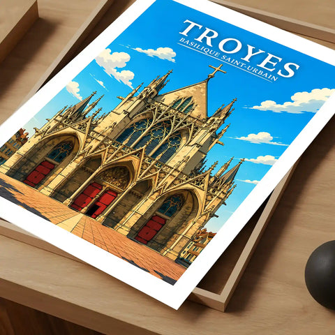 Affiche Troyes Basilique Saint-Urbain