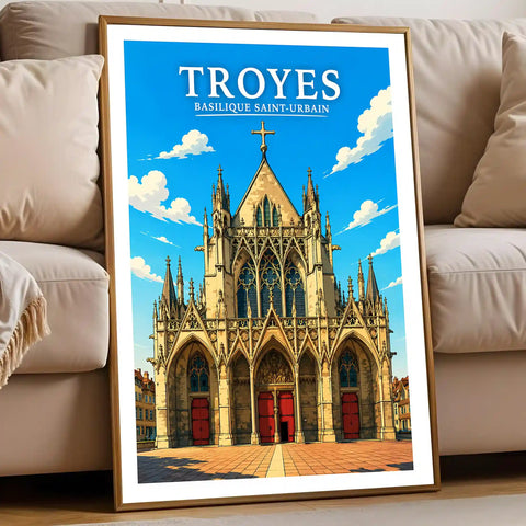 Affiche Troyes Basilique Saint-Urbain