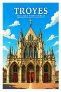 Affiche Troyes Basilique Saint-Urbain