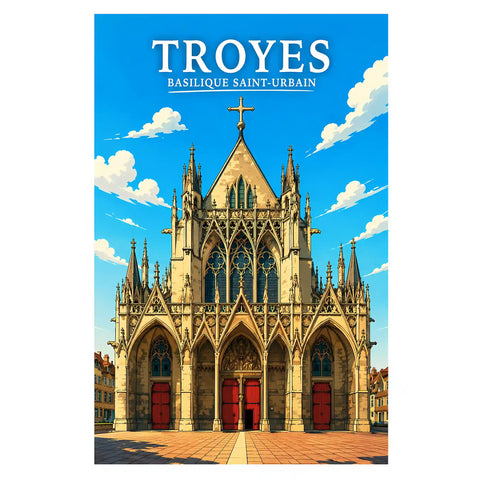 Affiche Troyes Basilique Saint-Urbain