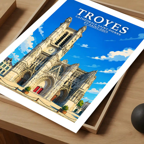 Affiche Troyes Cathédrale Saint-Pierre-et-Saint-Paul