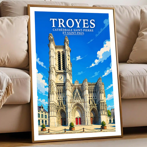 Affiche Troyes Cathédrale Saint-Pierre-et-Saint-Paul