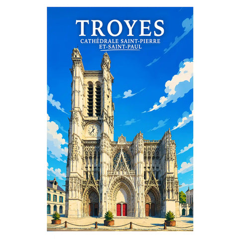 Affiche Troyes Cathédrale Saint-Pierre-et-Saint-Paul