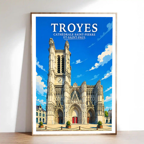 Affiche Troyes Cathédrale Saint-Pierre-et-Saint-Paul
