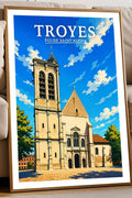 Affiche Troyes Église Saint-Nizier