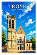 Affiche Troyes Église Saint-Nizier