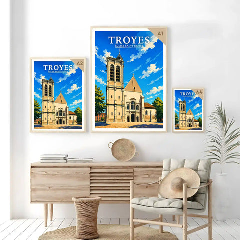 Affiche Troyes Église Saint-Nizier