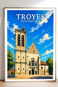 Affiche Troyes Église Saint-Nizier