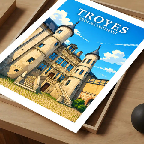Affiche Troyes Hôtel de Vauluisant