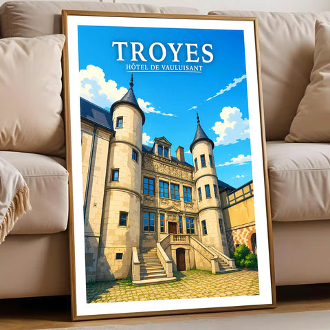 Affiche Troyes Hôtel de Vauluisant