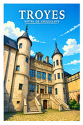 Affiche Troyes Hôtel de Vauluisant
