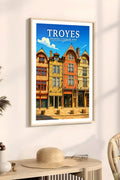 Affiche Troyes Maisons à pans de bois