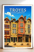 Affiche Troyes Maisons à pans de bois