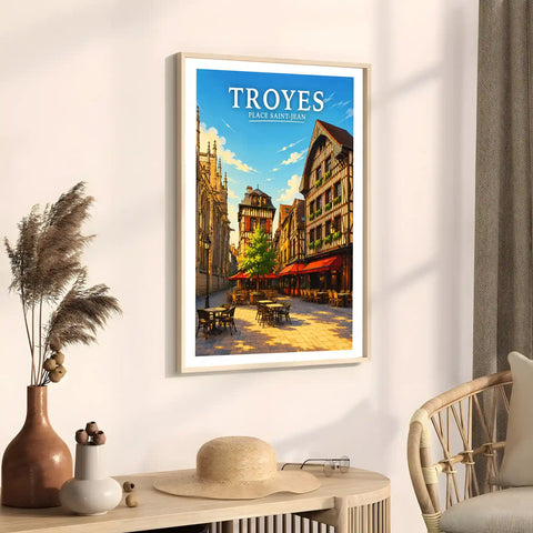 Affiche Troyes Place Saint-Jean