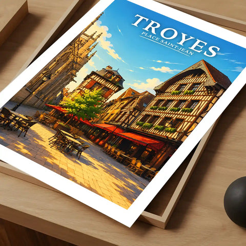 Affiche Troyes Place Saint-Jean