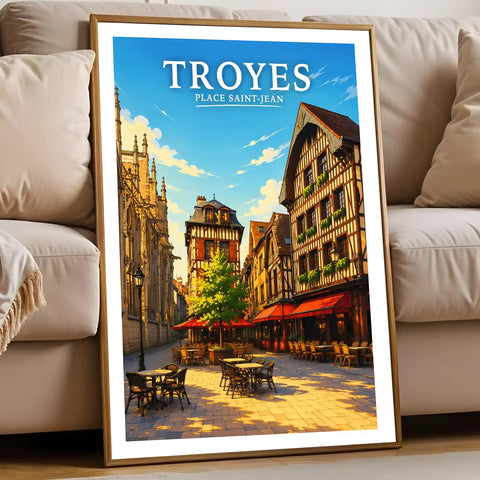 Affiche Troyes Place Saint-Jean