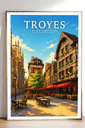 Affiche Troyes Place Saint-Jean