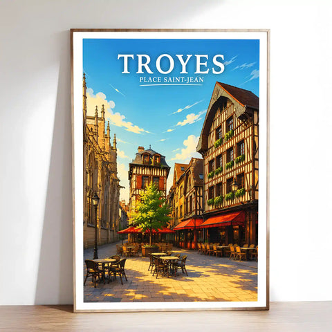 Affiche Troyes Place Saint-Jean