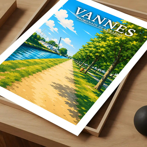 Affiche Vannes Promenade de la Rabine