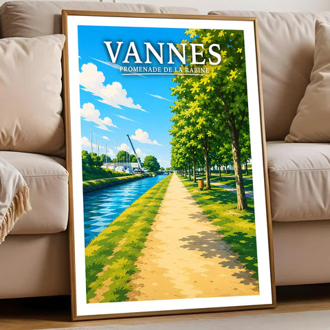 Affiche Vannes Promenade de la Rabine
