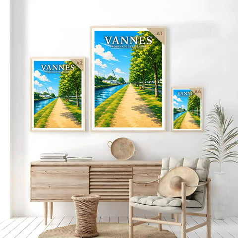 Affiche Vannes Promenade de la Rabine
