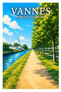 Affiche Vannes Promenade de la Rabine