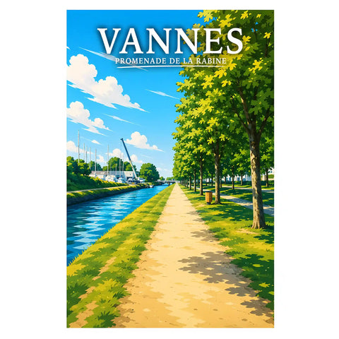 Affiche Vannes Promenade de la Rabine