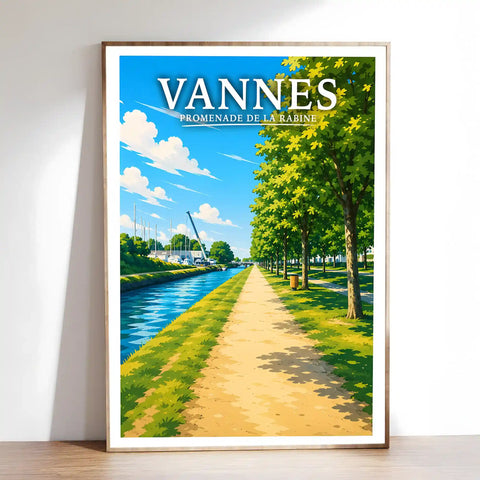 Affiche Vannes Promenade de la Rabine