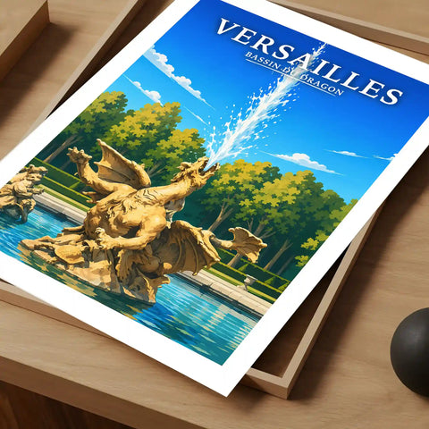 Affiche Versailles Bassin du Dragon