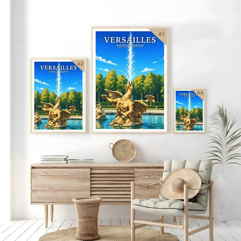 Affiche Versailles Bassin du Dragon