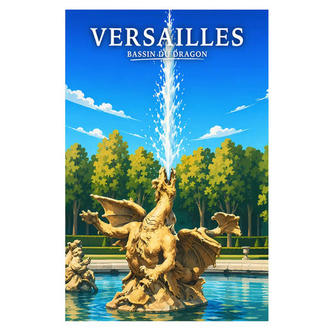 Affiche Versailles Bassin du Dragon