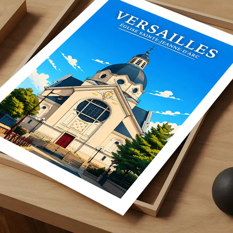 Affiche Versailles Église Sainte-Jeanne-d'Arc