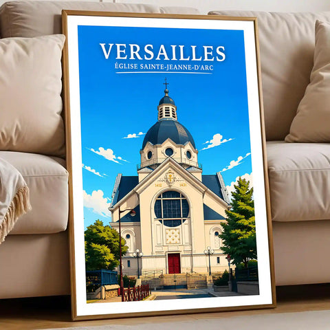 Affiche Versailles Église Sainte-Jeanne-d'Arc