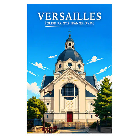 Affiche Versailles Église Sainte-Jeanne-d'Arc