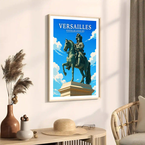Affiche Versailles Statue de Louis XIV